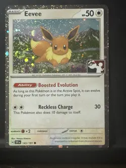 Eevee - (Fart Swirl Cosmos Holo) 143/191 Prize Pack Series Pokemon Play - Image 1