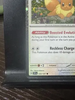Eevee - (Fart Swirl Cosmos Holo) 143/191 Prize Pack Series Pokemon Play - Image 3