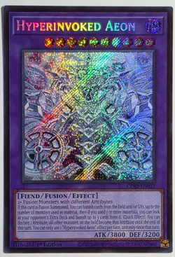 Yugioh Hyperinvoked Aeon CORI-EN033 Secret Rare 1st Edition - Image 1