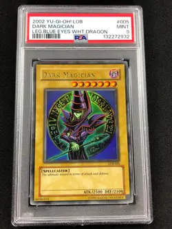Yugioh 2002 Dark Magician LOB-005 PSA 9 Ultra Rare - Image 1