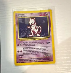 Pokemon TCG Mewtwo 10/102 Base Set Holo Rare Unlimited English 60 HP 1999 WOTC - Image 1
