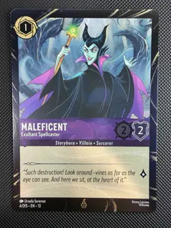 Disney Lorcana Maleficent Exultant Spellcaster Exclusive Promo - Image 1