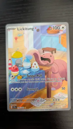 Pokemon TCG Lickitung Scarlet Violet Temporal Forces 180/162 Illustration Rare - Image 4