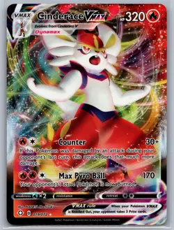 Cinderace VMAX 019/072 Holo VMAX Rare Shining Fates Pokemon Near Mint - Image 1