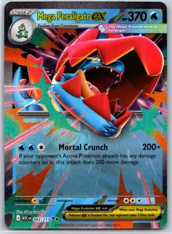 Mega Feraligatr ex 043/217 Double Rare Ascended Heroes Pokemon Holo Near Mint - Image 1