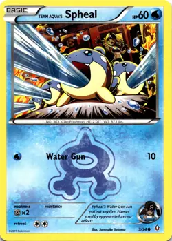 Pokemon Team Aqua's Spheal 3/34 Double Crisis Non Holo VLP - Image 1