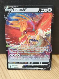 Pokemon TCG Ho-Oh v Silver Tempest Card 140/195 - Image 1