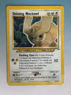 Shining Noctowl 110/105 Holo Rare Pokemon Neo Destiny HP - Image 1