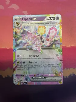 Pokemon Card Espeon ex 034/131 Double Rare Prismatic Evolutions Near Mint - Image 1