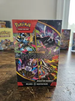 Pokemon Pokemon TCG Mega Evolution Pitch Black Booster Box Bundle 6 Packs 6+ EN - Image 1