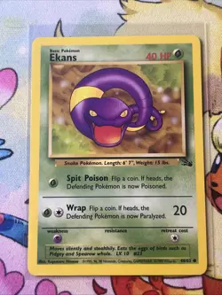 Ekans - 46/62 - 1999 Common Fossil Pokemon Card LP - Image 1