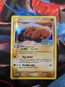 Dugtrio 5/100 EX Crystal Guardians Reverse Holo Stamped 2006 Pokemon Card NM/LP+ - Image 2