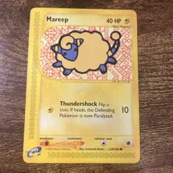 Mareep 119/165 Common Pokemon Expedition E Reader Series Vintage Card NM 2002 - Image 1