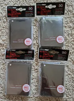 200 (4x50) Sleeves Ultra Pro Hi-Gloss Black FOR Small Cards Yu Gi Oh, CardFight - Image 1