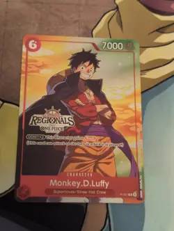 One Piece TCG - Monkey.D.Luffy P-001 - 2024 Offline Regional Promo Card - Image 1