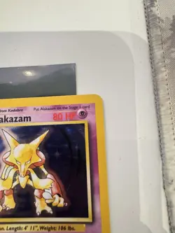 Pokemon Alakazam Holo Rare TCG Card 1/102 Base Set 1999 Unlimited - Image 3