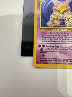 Pokemon Alakazam Holo Rare TCG Card 1/102 Base Set 1999 Unlimited - Image 5