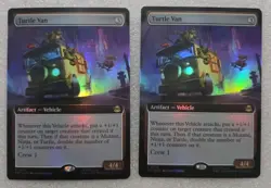 X2 MTG TMNT Teenage Mutant Ninja Turtles Turtle Van Extended Art R Foil - Image 1