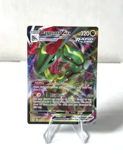 2021 Pokemon Evolving Skies Rayquaza VMAX Ultra Rare Full Art 111/203 SWSH Mint! - Image 1