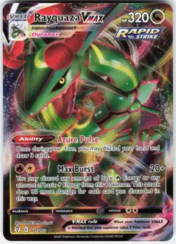 Pokemon Rayquaza VMAX 111/203 Holo VMAX Rare Evolving Skies Pokemon Near Mint - Image 1