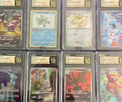 8 Graded Pristine 10 Pokemon Cards - Image 1