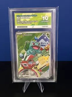 Bulbasaur 037 Ace 10 Perfect Subgrades First Partner Pokemon TCG - Image 1