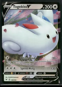 Togekiss V 140/185 Holo V Rare Vivid Voltage Pokemon Holo Near Mint - Image 1
