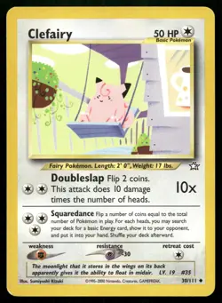 Clefairy 30/111 Uncommon Neo Genesis Pokemon Unlimited Lightly Played - Image 1