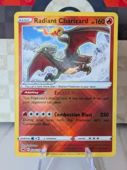MINT Pokemon Sword & Shield Crown Zenith Holo Radiant Charizard 020/159 Rare - Image 1