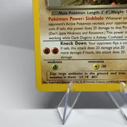 *SWIRL* Dark Dugtrio 6/82 Holo Rare Pokemon Team Rocket Unlimited WoTC Vintage - Image 3