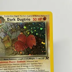 *SWIRL* Dark Dugtrio 6/82 Holo Rare Pokemon Team Rocket Unlimited WoTC Vintage - Image 5