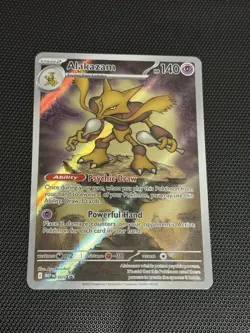 Pokemon TCG Alakazam 009 Mega Evolution Black Star Promo Holo - Near Mint / NM - Image 1