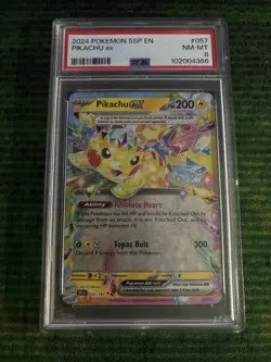 Pilachu Ex 057/191 SURGING SPARKS Pokemon TCG PSA 8 - Image 1