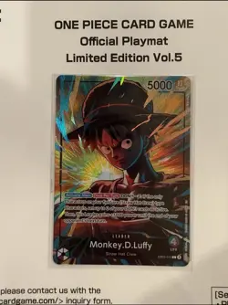 One Piece TCG Official Playmat Limited Edition Vol 5 & Luffy Promo IN HAND - Image 2