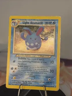 Pokemon TCG - Light Azumarill 13/105 Holo Rare - Neo Destiny Unlimited - DMG - Image 3