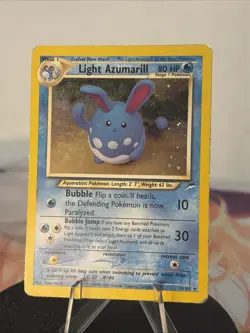 Pokemon TCG - Light Azumarill 13/105 Holo Rare - Neo Destiny Unlimited - DMG - Image 4