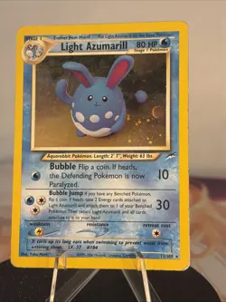 Pokemon TCG - Light Azumarill 13/105 Holo Rare - Neo Destiny Unlimited - DMG - Image 5