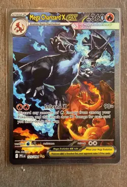 Mega Charizard X ex 125/094 Me02: Phantasmal Flames Holo SIR NM Pack Fresh - Image 1