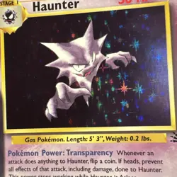 Pokemon TCG Haunter Fossil Unlimited Rare Holo Card 6/62 WOTC LP - Image 5