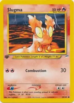 Slugma 82/105 1st Edition Neo Destiny Pokemon Card MP - Image 1