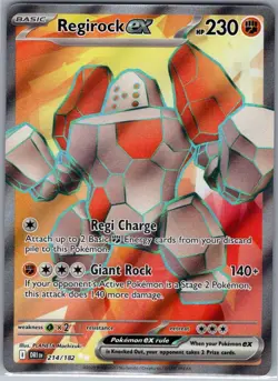 Regirock ex 214/182 SV10: Destined Rivals - Pokemon Card - NM - Image 1