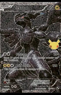 Pokemon Cards Zekrom 114/114 Holo Celebrations: Classic Collection NM - Image 1