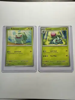 Pokemon TCG 151 Bulbasaur Ivysaur Card Bundle 001/165 & 002/165 - Image 3