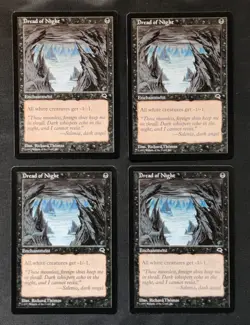 MTG Playset 4x Dread of Night Tempest Black uncommon NM/MT Unplayed See Pics - Image 1