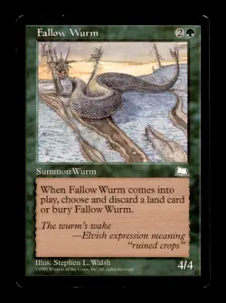 Fallow Wurm Uncommon Weatherlight Magic: The Gathering Lightly Played - Image 1