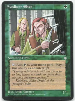 Fyndhorn Elves 132 Moderately Played Ice Age Common Magic: The Gathering - Image 1