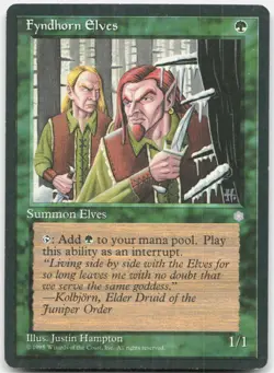 Fyndhorn Elves 132 Moderately Played Ice Age Common Magic: The Gathering - Image 1