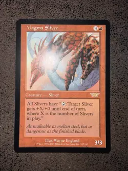 MTG Magma Sliver, LEGIONS release, RARE SLIVER, NM condition from 2003 - Image 1