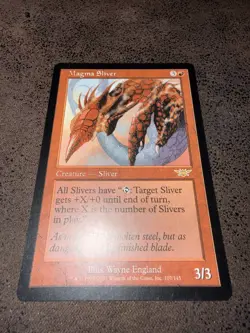 MTG Magma Sliver, LEGIONS release, RARE SLIVER, NM condition from 2003 - Image 2