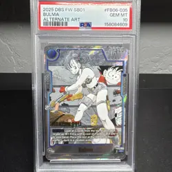 Dragon Ball Super Fusion World Bulma Alt Art SB01 FB06-035 PSA 10 GEM MT - Image 1